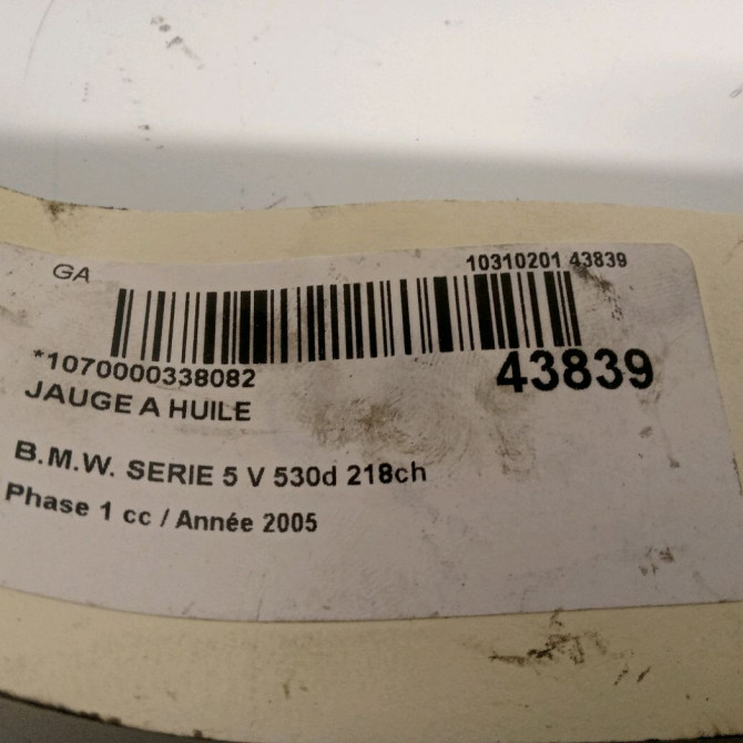 Jauge a huile occasion B.M.W. SERIE 5 V Phase 1 07-2003->03-2007 530d 218ch 11437788969 2