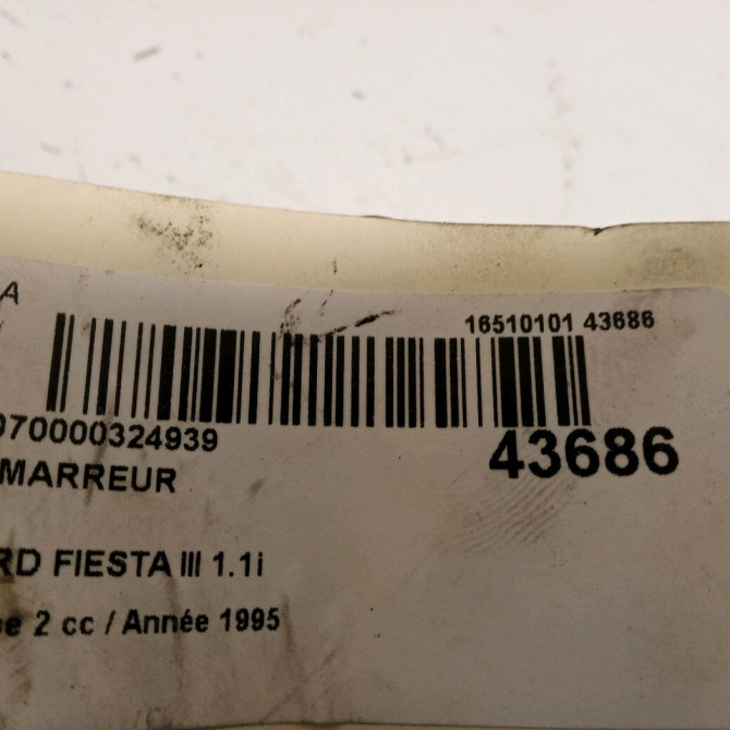 Démarreur occasion FORD FIESTA III Phase 2 01-1994->10-1996 1.1i 3