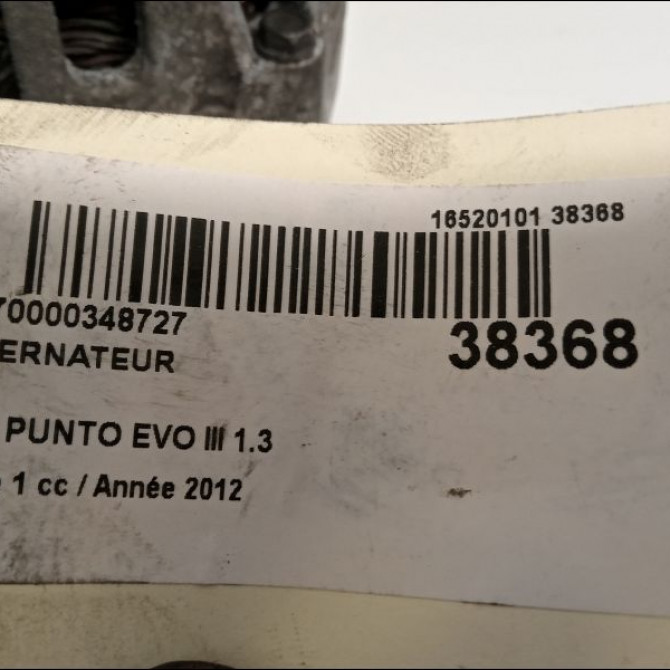 Alternateur occasion FIAT PUNTO EVO III Phase 1 10-2009->12-2013 1.3 MULTIJET 75ch 4