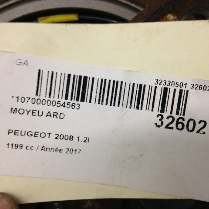 Moyeu ard occasion PEUGEOT 2008 Phase 1 01-2013->... 374890 3