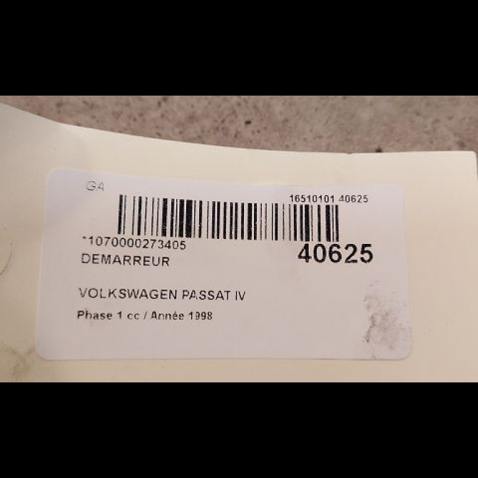 Démarreur occasion VOLKSWAGEN PASSAT IV Phase 1 10-1996->10-2000 1.9 TDI 110ch 59911023H 4