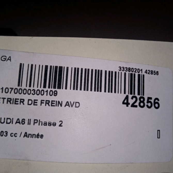Etrier de frein avant droit occasion AUDI A6 II Phase 2 07-2001->05-2004 3