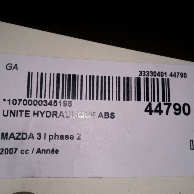 Unité hydraulique ABS occasion MAZDA 3 I phase 2 07-2006->06-2009 4
