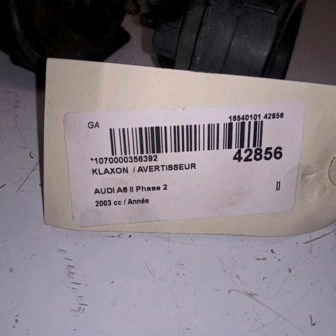 Klaxon  / avertisseur occasion AUDI A6 II Phase 2 07-2001->05-2004 8N0951223 2