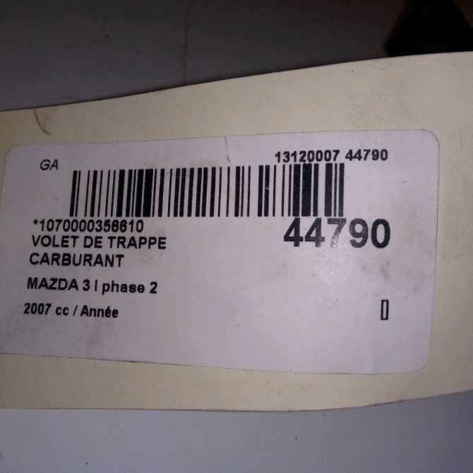 Volet de trappe carburant occasion MAZDA 3 I phase 2 07-2006->06-2009 3