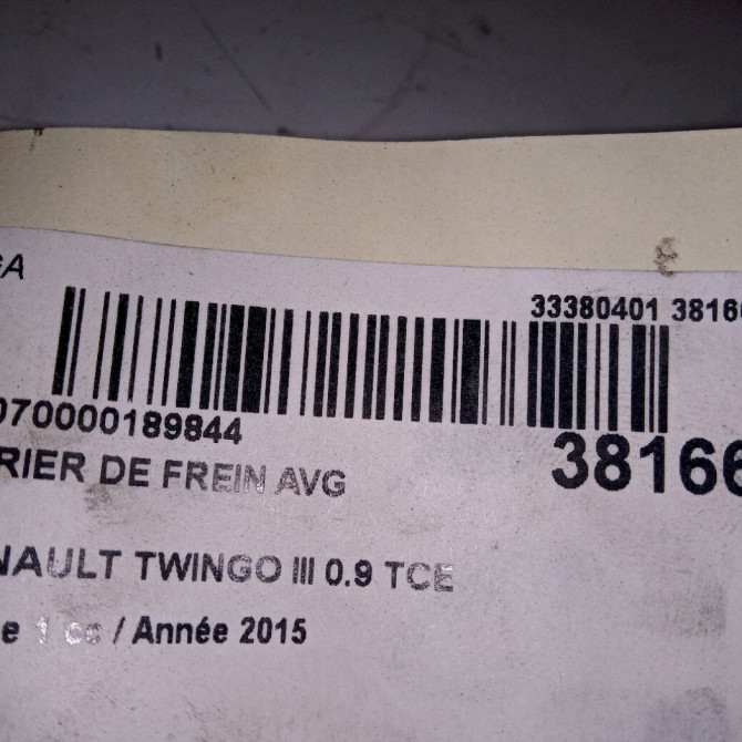 Etrier de frein avant gauche occasion RENAULT TWINGO III Phase 1 06-2014->... 0.9 TCE 12v 90ch 410016069R 3
