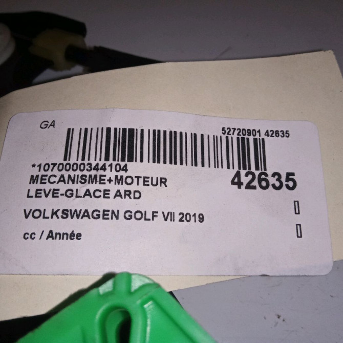 Mecanisme+moteur leve-glace ard occasion VOLKSWAGEN GOLF VII 3