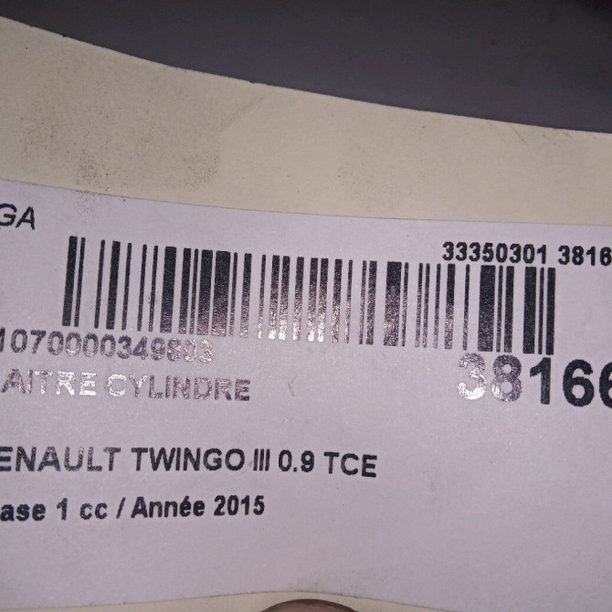 Maitre cylindre occasion RENAULT TWINGO III Phase 1 06-2014->... 0.9 TCE 12v 90ch 460113328R 3