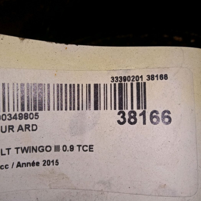 Tambour arrière droit occasion RENAULT TWINGO III Phase 1 06-2014->... 0.9 TCE 12v 90ch 432062488R 3