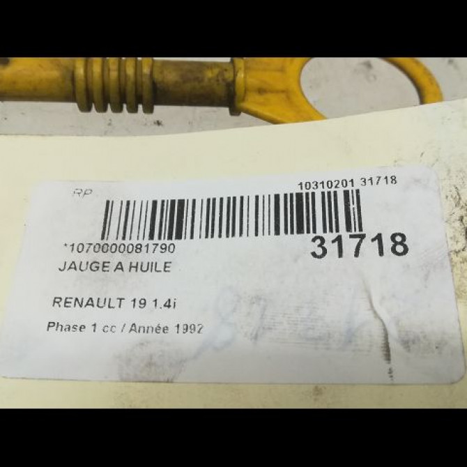 Jauge a huile occasion RENAULT 19 Phase 1 07-1989->04-1992 1.4i 2
