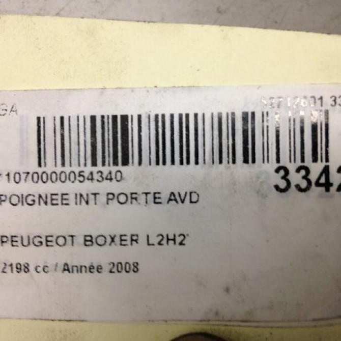 Poignee int porte avd occasion PEUGEOT BOXER III Phase 1 06-2006->... 2.2 HDI 110ch 911760 3