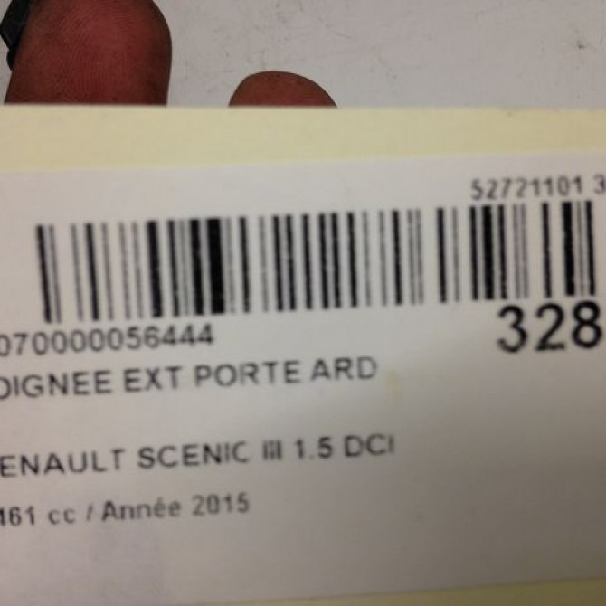 Poignee ext porte ard occasion RENAULT SCENIC III Phase 3 04-2013->... 1.5 DCI 110ch 806706656R 3