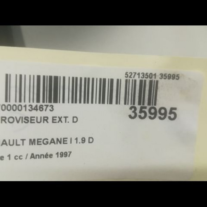 Retroviseur exterieur electrique droit occasion RENAULT MEGANE I Phase 1 11-1995->03-1999 1.9 D 7700841656 3