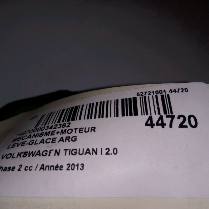 Mecanisme+moteur leve-glace arg occasion VOLKSWAGEN TIGUAN I TIGUAN I Phase 2 2011-04-01->2016-12-31 2.0 TDI 140ch 5N0839461A 3