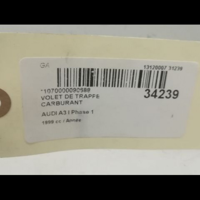 Volet de trappe carburant occasion AUDI A3 I Phase 1 09-1996->10-2000 8L0809905A 3