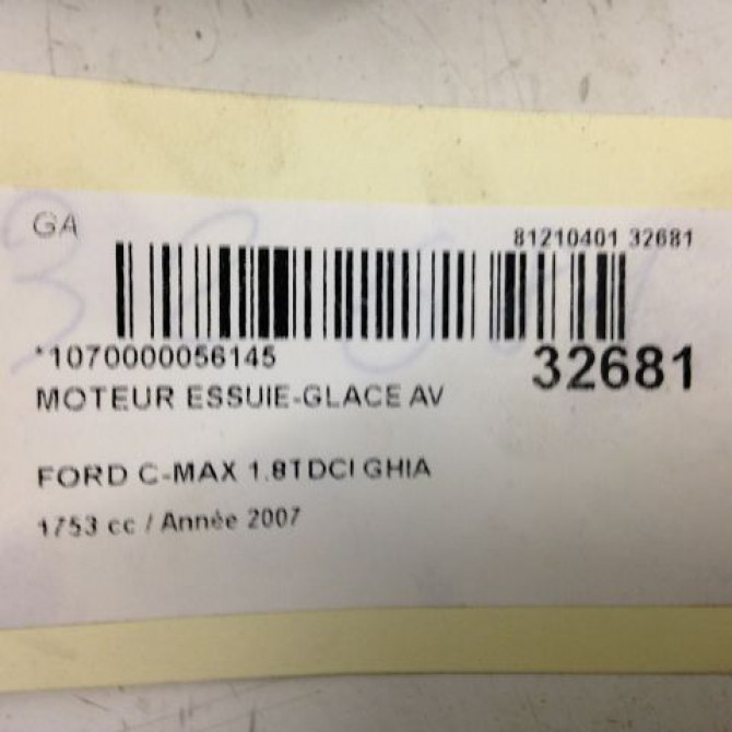 Moteur essuie-glace avant occasion FORD CMAX I Phase 2 03-2007->09-2010 1.8 TDCI 8v 115ch 1255958 4