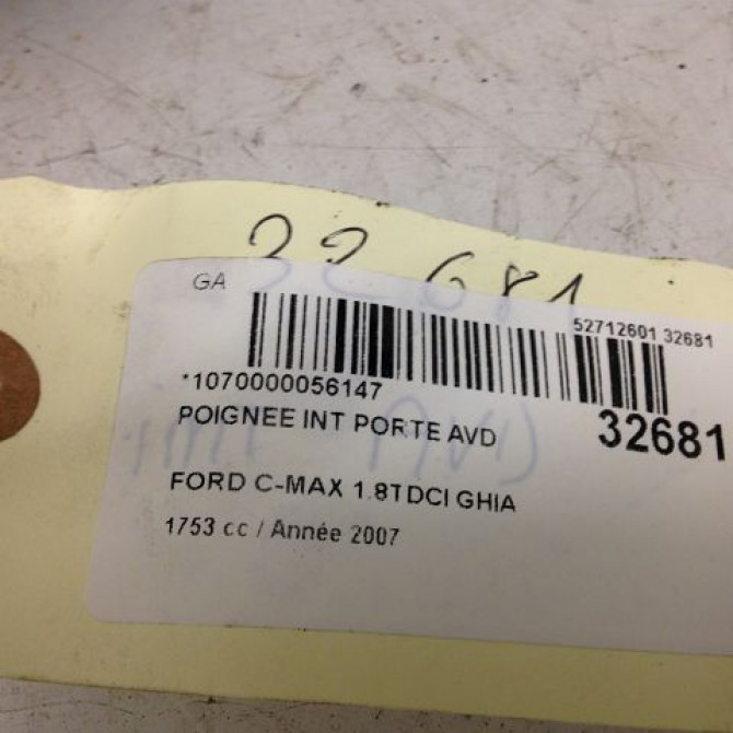 Poignee int porte avd occasion FORD CMAX I Phase 2 03-2007->09-2010 1.8 TDCI 8v 115ch 1470115 3