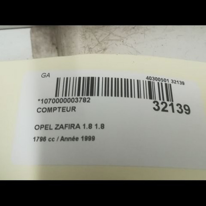 Compteur occasion OPEL ZAFIRA I Phase 1 03-1999->07-2005 1.8i 16v 4