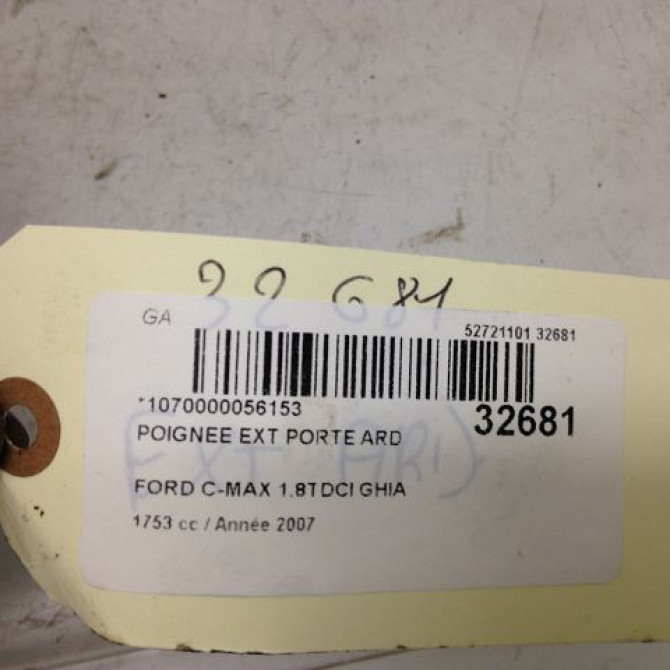 Poignee ext porte ard occasion FORD CMAX I Phase 2 03-2007->09-2010 1.8 TDCI 8v 115ch 1323272 3