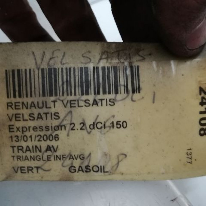 Triangle inf avg occasion RENAULT VELSATIS Phase 1 01-2002->04-2005 545015040R 3