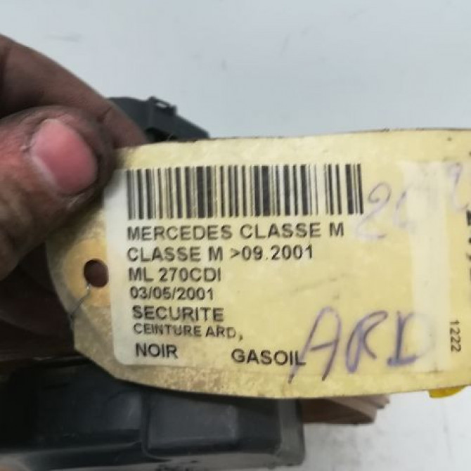 Ceinture arrière droite occasion MERCEDES CLASSE ML I Phase 1 01-1998->09-2001 3
