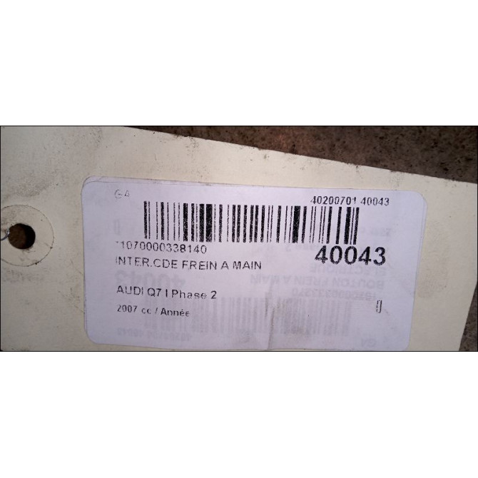 Interrupteur commande de frein a main occasion AUDI Q7 I Phase 2 04-2009->04-2015 2