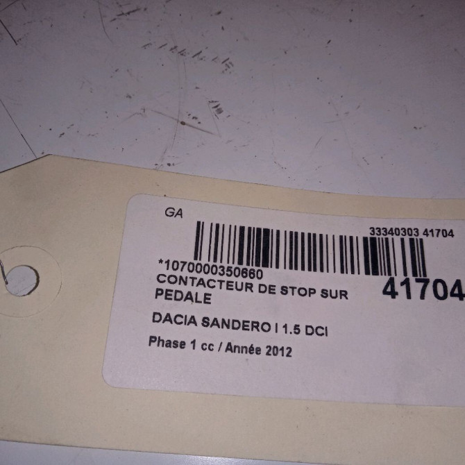 occasion DACIA SANDERO I Phase 1 06-2008->10-2012 1.5 DCI 90ch 3