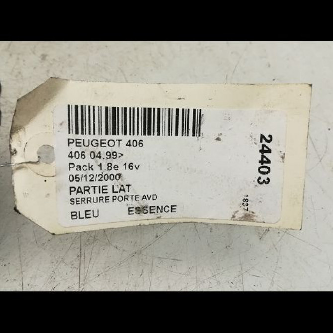 Serrure porte avd occasion PEUGEOT 406 Phase 1 10-1995->04-1999 9136J6 4