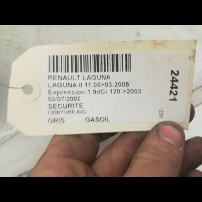Ceinture avant droite occasion RENAULT LAGUNA II Phase 1 11-2000->03-2005 1.9 DCI 120ch 7701206447 3