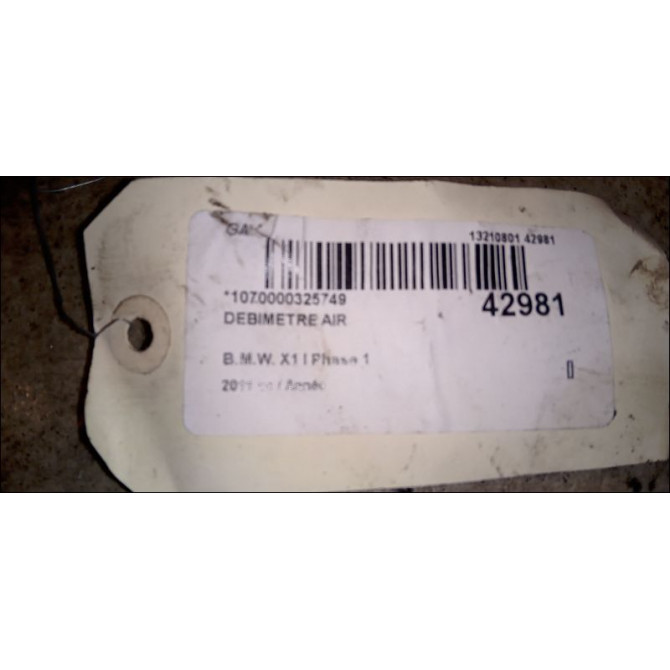 Debimetre air occasion B.M.W. X1 I Phase 1 07-2009->05-2012 13628509724 3