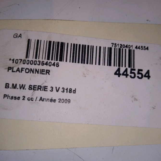 Plafonnier occasion B.M.W. SERIE 3 V Phase 2 09-2008->12-2011 318d 4