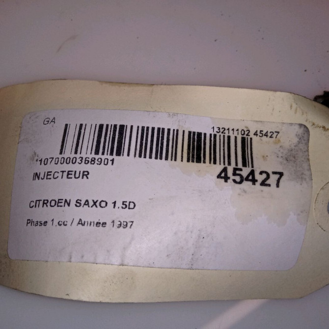 Injecteur occasion CITROEN SAXO Phase 1 03-1996->09-1999 1.5D 198026 3