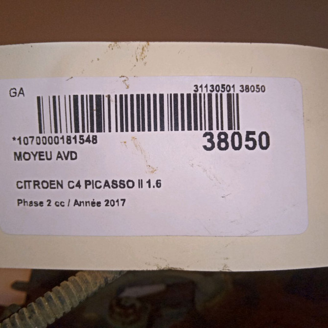 Moyeu avd occasion CITROEN C4 PICASSO II Phase 2 09-2016->... 1.6 BLUEHDI 120ch 1610137680 4