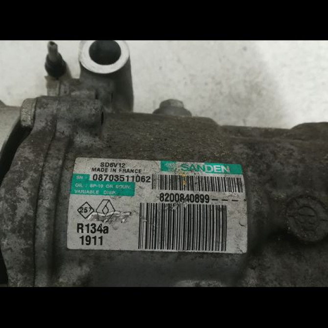 Compresseur air conditionne occasion DACIA SANDERO I Phase 1 06-2008->10-2012 1.2 16v 75ch 8200840899 3