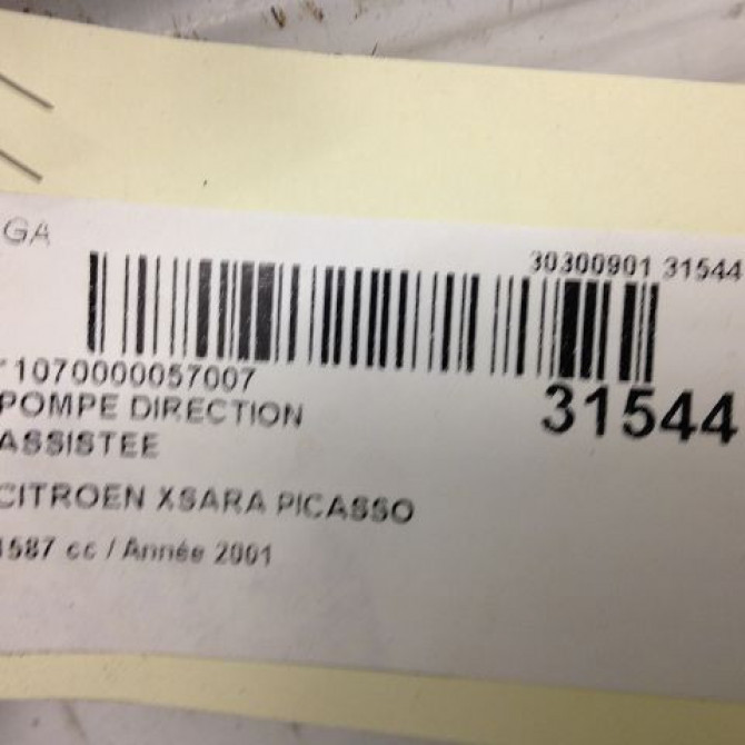 Pompe direction assistee occasion CITROEN XSARA PICASSO Phase 1 12-1999->02-2004 00004007Z4 4
