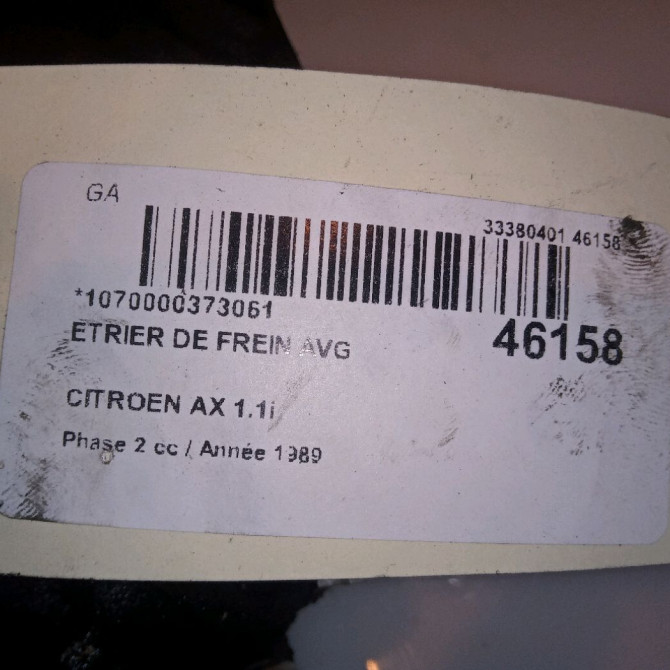 Etrier de frein avant gauche occasion CITROEN AX Phase 2 07-1991->06-1998 1.1i 4