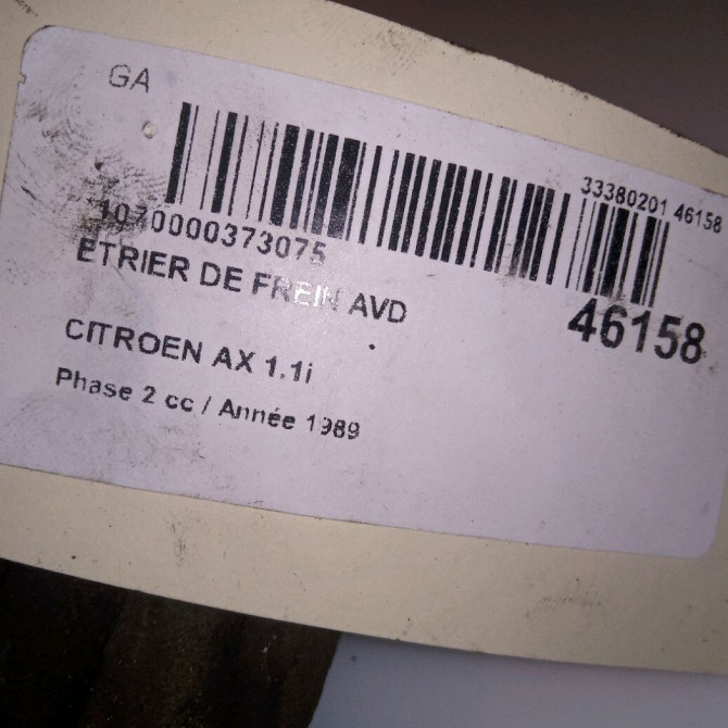 Etrier de frein avant droit occasion CITROEN AX Phase 2 07-1991->06-1998 1.1i 4