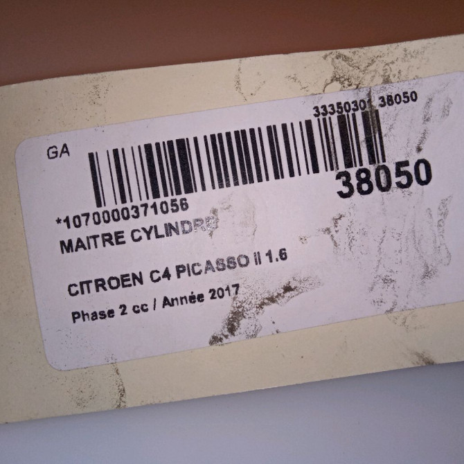 Maitre cylindre occasion CITROEN C4 PICASSO II Phase 2 09-2016->... 1.6 BLUEHDI 120ch 1610017880 4