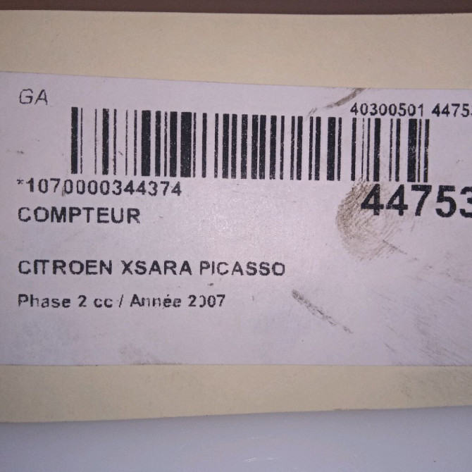 Compteur occasion CITROEN XSARA PICASSO Phase 2 02-2004->12-2010 1.6 HDI 92 ch 6105G3 4