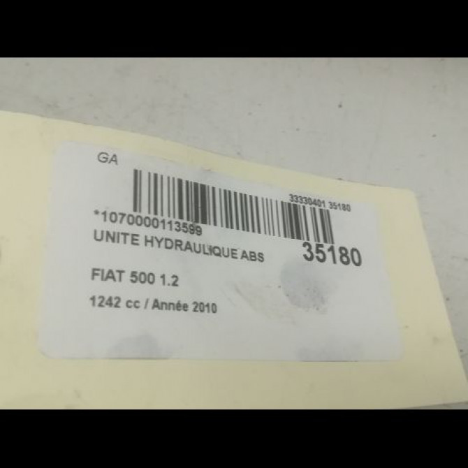 Unité hydraulique ABS occasion FIAT 500 II phase 2 04-2014->... 1.2i 69ch 71754854 3