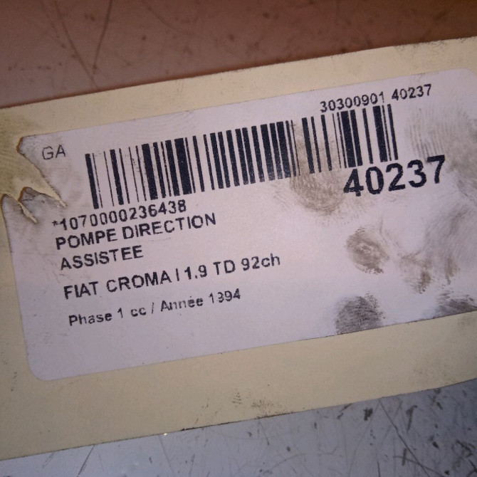 Pompe direction assistee occasion FIAT CROMA I Phase 1 04-1995->04-1999 1.9 TD 92ch 6