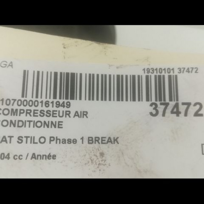 Compresseur air conditionne occasion FIAT STILO Phase 1 BREAK 10-2001->09-2007 51752531 3