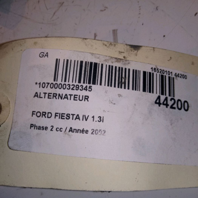 Alternateur occasion FORD FIESTA IV Phase 2 09-1999->09-2002 1.3i 5
