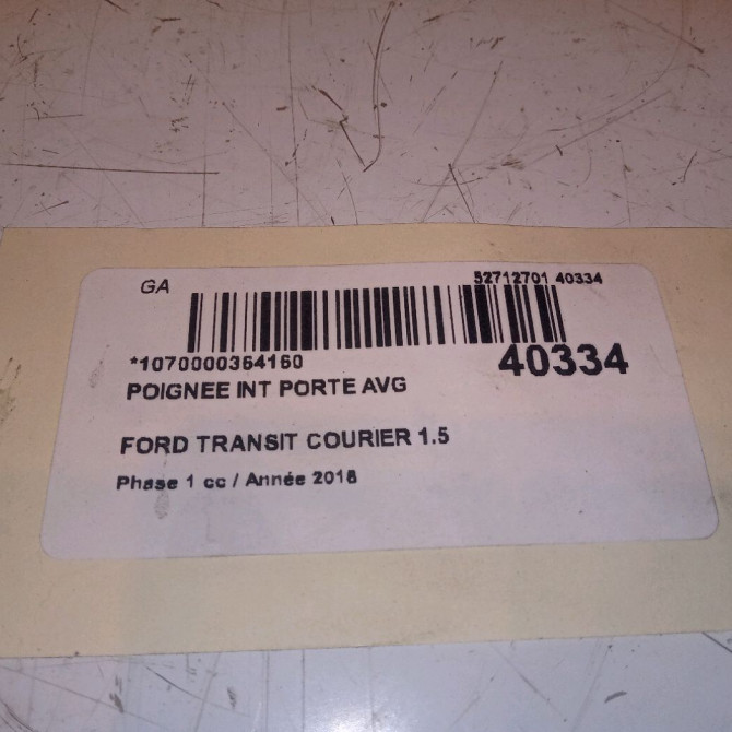 Poignee int porte avg occasion FORD 146 Phase 1 04-1995->04-1999 1.5 TDCI 75ch 4