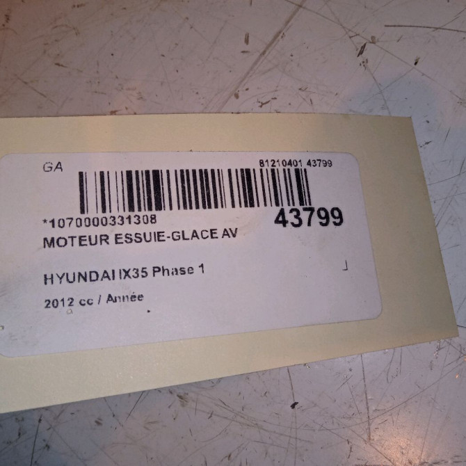 Moteur essuie-glace avant occasion HYUNDAI IX35 Phase 1 03-2010->06-2013 981102S000 4