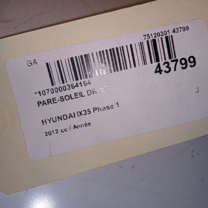 Pare-soleil droit occasion HYUNDAI IX35 Phase 1 03-2010->06-2013 852202S590OM 4