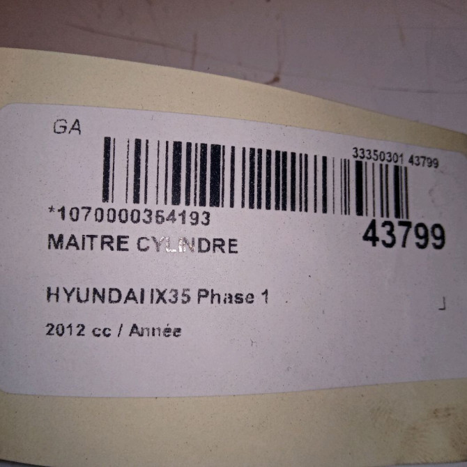 Maitre cylindre occasion HYUNDAI IX35 Phase 1 03-2010->06-2013 585102Y201 4