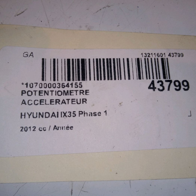 Potentiometre accelerateur occasion HYUNDAI IX35 Phase 1 03-2010->06-2013 4