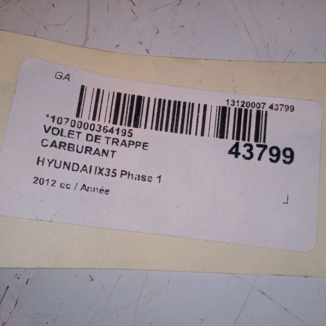 Volet de trappe carburant occasion HYUNDAI IX35 Phase 1 03-2010->06-2013 695102Y000 4