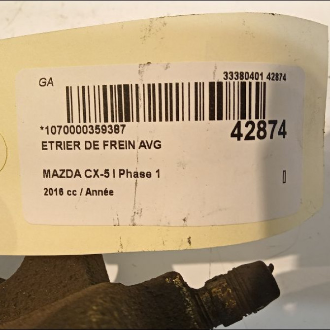 Etrier de frein avant gauche occasion MAZDA CX-5 I Phase 1 01-2012->... K0113371X 4